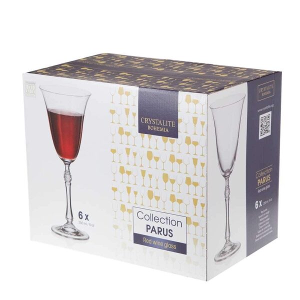 Red wine glasses from Parus series - silver 250ml