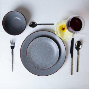 Dining Set - Dark Gray 18 Pieces