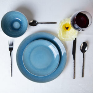 Dining Set - Blue 18 Pieces