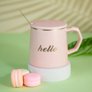 Gift Mug with Lid and Spoon - Captions 310ml