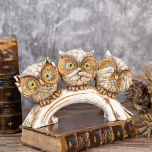Decoration - Three Owls on a Branch