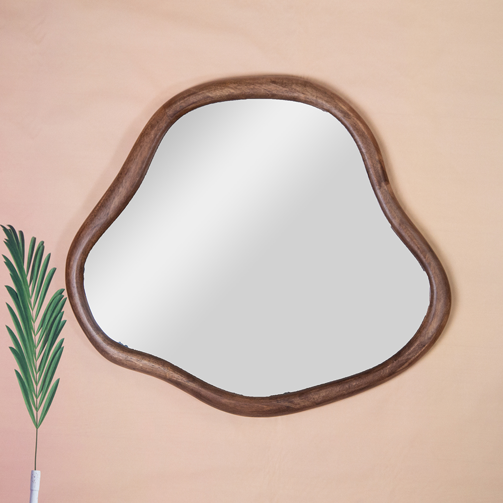 Mirror - rubber wood 65 cm