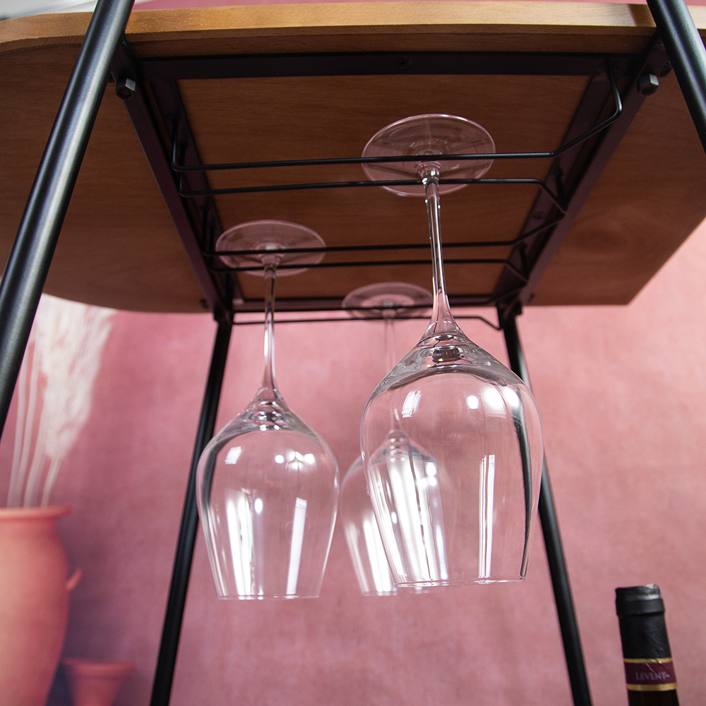 Serving
trolley with cup and bottle holder - Image 4