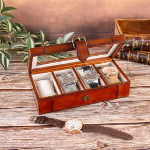 Watch box with four compartments