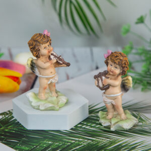 Decorative statue - Angel with musical instrument