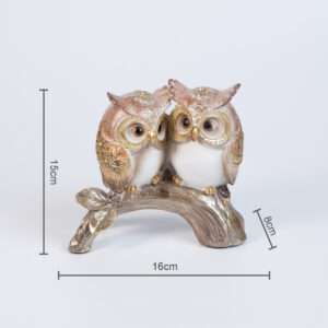 Decorative statuette - Couple of owls