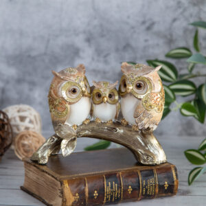 Decorative figurine Owl family - Art