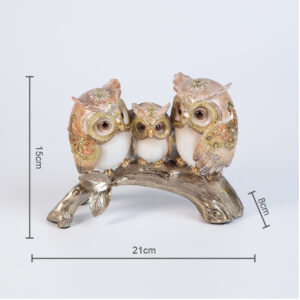 Decorative figurine Owl family - Art