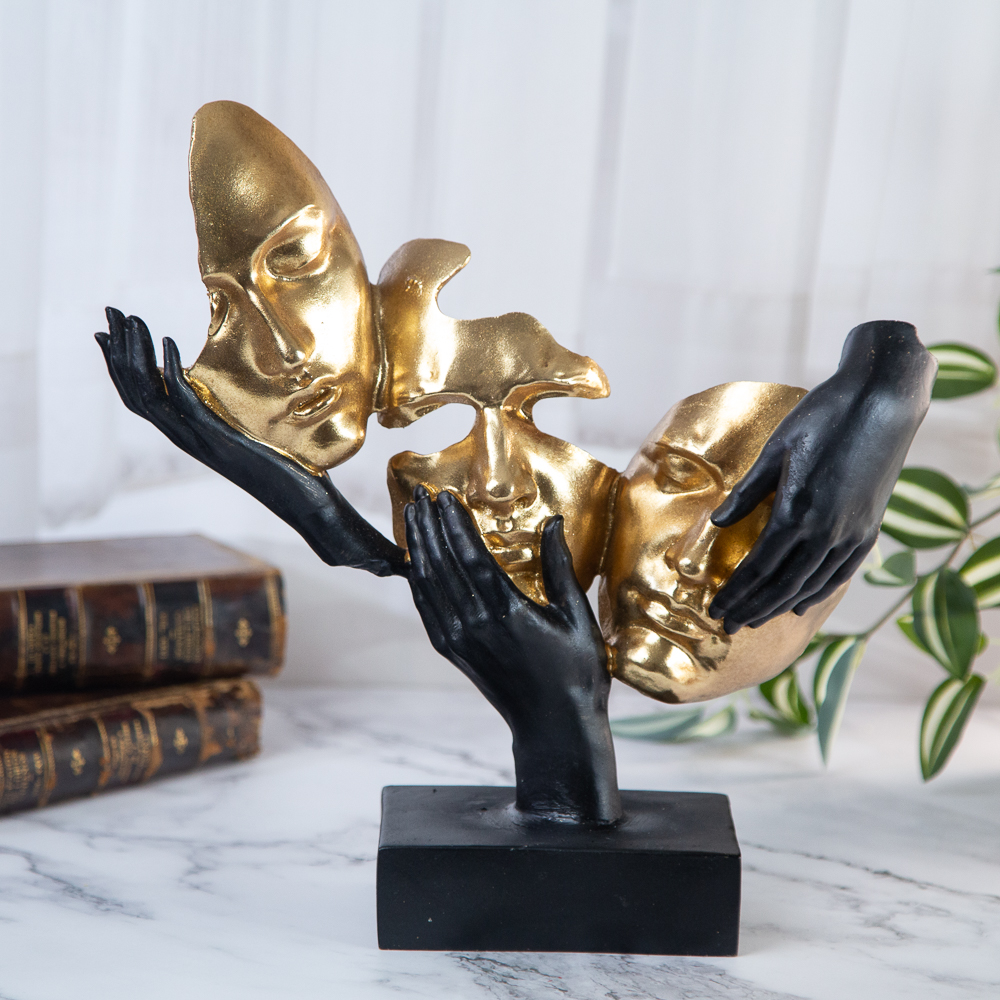 Decorative
figurine - Faces in black - Image 2