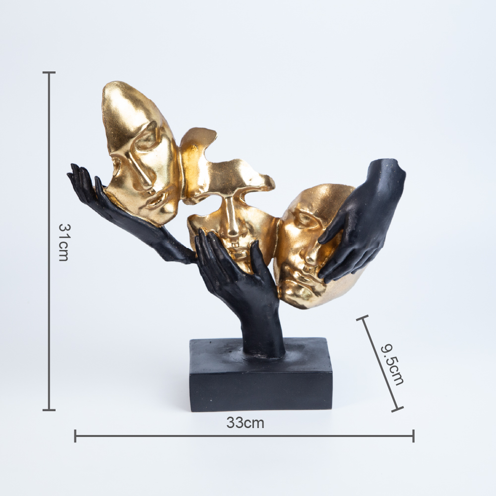 Decorative
figurine - Faces in black - Image 3