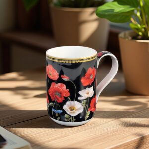 Gift Mug – Poppies | 420ml | Porcelain
