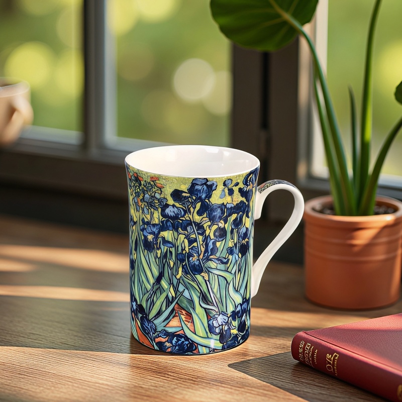 Gift Mug – Irises | 300ml | Porcelain - Image 2