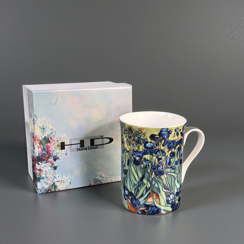 Gift Mug – Irises | 300ml | Porcelain - Image 3
