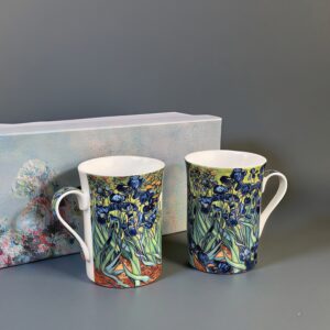 Set of 2 Gift Mugs – Irises | 300ml | Porcelain