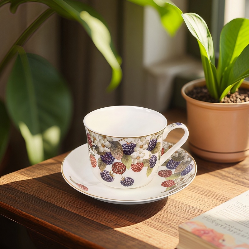 Gift Cup with Saucer – Fruit | 470ml | Porcelain